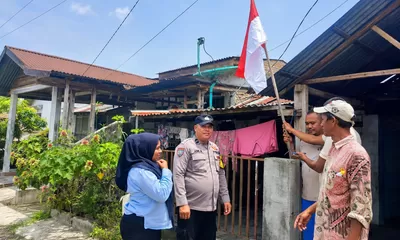 Menyambut HUT RI ke-81, Polsek Datuk Bandar Ajak Warga Pasang Bendera Merah Putih