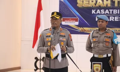 Kapolres Tanjung Balai Pimpin Upacara Sertijab Kasatbinmas dan Kasiwas