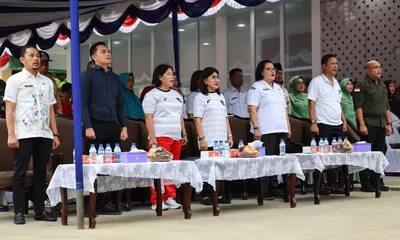 Ketua PKK Kota Pematangsiantar menghadiri dan meninjau Gebyar IVA Test Tahun 2026. 