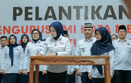 Ketua PMI Lampung Purnama Wulan Sari Mirza Lantik Pengurus PMI Kota Metro Masa Bakti 2026-2031