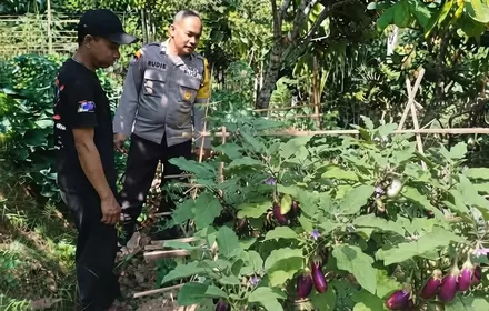Bhabinkamtibmas Polres Madiun Ajak Warga Sulap Lahan Kosong Jadi Sumber Pangan