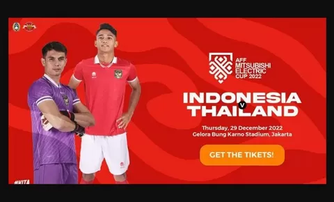 Link Live Streaming Indonesia vs Thailand Piala AFF 2022 Hari ini, Kick Off 16.30 WIB