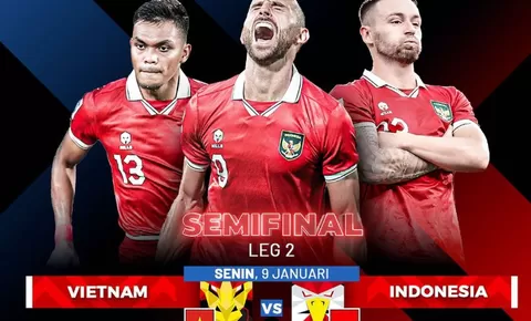 Link Live Streaming Gratis Indonesia vs Vietnam Semi Final Leg 2 Piala AFF 2022 di RCTI Pukul 19.30 WIB