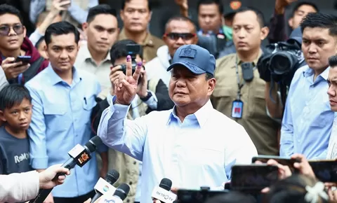 Usai Nyoblos, Prabowo Ucapkan Terima Kasih ke Wartawan yang Meliputnya Semasa Kampanye