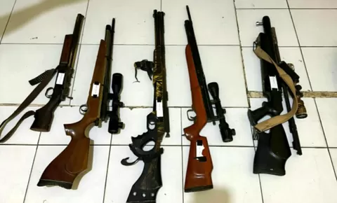 Terungkap! Polisi Amankan Pria Berinisial IDM Beserta Barang Bukti Senjata Angin di Bolmong