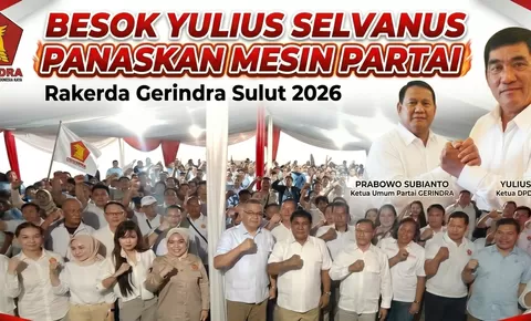 Esok Rakerda Gerindra Sulut, Yulius Selvanus Mulai Panaskan Mesin Partai