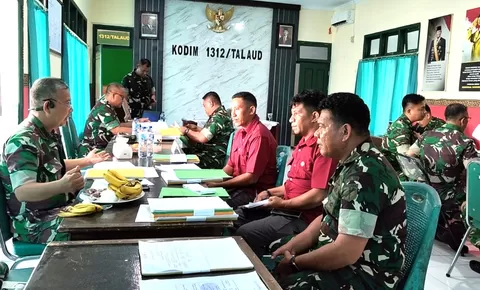 Tim Wasrik Itdam XIII/Merdeka Laksanakan Pengawasan Dan Pemeriksaan Di Kodim 1312/Talaud
