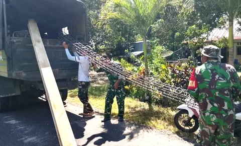 Karya Bakti TNI Bersama Warga Bangun Jembatan untuk Tingkatkan Akses dan Kesejahteraan Masyarakat