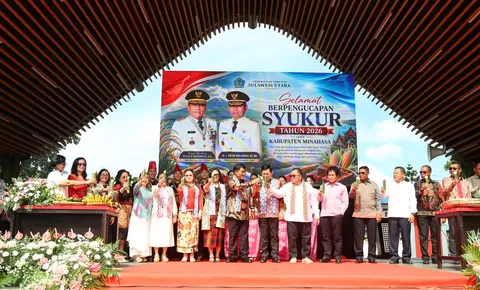 Gubernur Yulius Selvanus dan Wagub Victor Mailangkay Hadiri Pengucapan Syukur di Tondano, Ajak Perkuat Persatuan