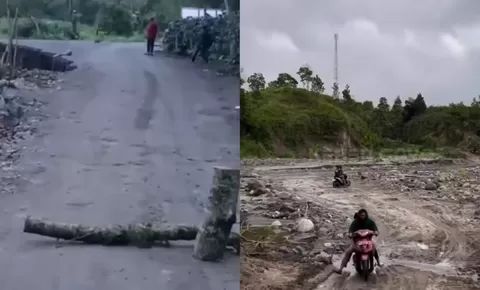Lubang raksasa di Aceh Tengah makin melebar, jalan alternatif warga ditutup total