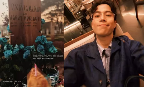 Ultah pertama tanpa Vidi Aldiano, Enzy Storia bawa kue ke makam: Kangen banget