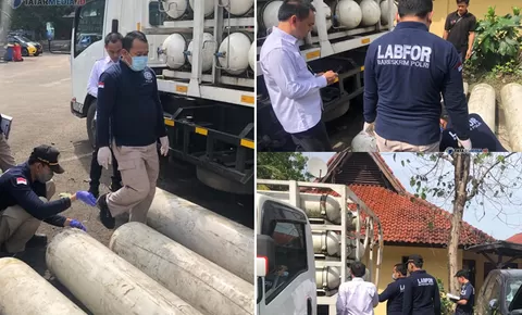 Puslabfor Bareskrim Polri Didatangkan untuk Selidiki Truk Muatan Tabung Gas CNG yang Meledak di Cibadak