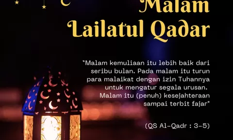 ‎5 Desain Poster Malam Lailatul Qadar 1447 Hijriah, Baru Cocok untuk Mading Sekolah hingga Unggahan Instagram