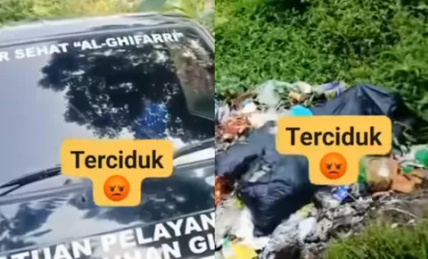 Terciduk Buang Sampah di Pinggir Jalan, Sopir Mobil SPPG Sepatnunggal Tasikmalaya Disemprot Warga