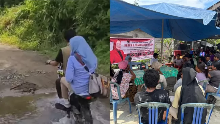 Naik Motor Lewat Jalan Ekstrem, Legislator Fathia Bawa Bantuan untuk Lansia Miskin di Pelosok Parigi Moutong