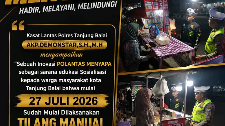 Sat Lantas Polres Tanjung Balai Gelar "Polantas Menyapa" di Dua Titik Rawan, Pedagang Merasa Aman