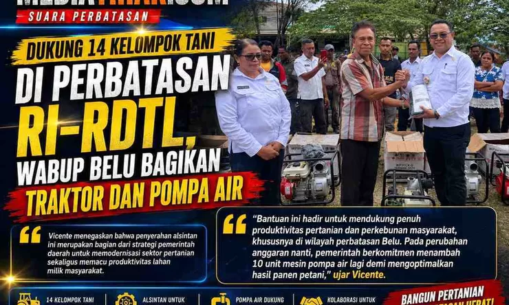 Pacu Produktivitas Petani, Wabup Belu Serahkan Traktor Tangan dan Pompa Air