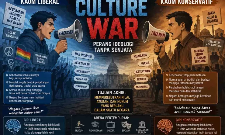 Culture War Adalah Apa? Memahami Perang Ideologi Liberal dan Konservatif yang Ramai Dibahas