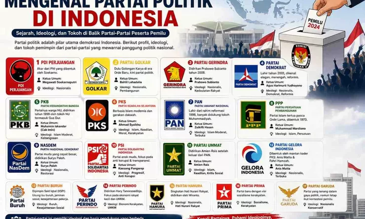 Mengenal Partai Politik di Indonesia: Sejarah, Ideologi, hingga Tokoh yang Memimpinnya