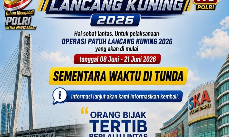Korlantas Polri Tunda Pelaksanaan Ops Patuh 2026, Ditlantas Polda Riau Ajak Masyarakat Tetap Tertib Berlaluntas