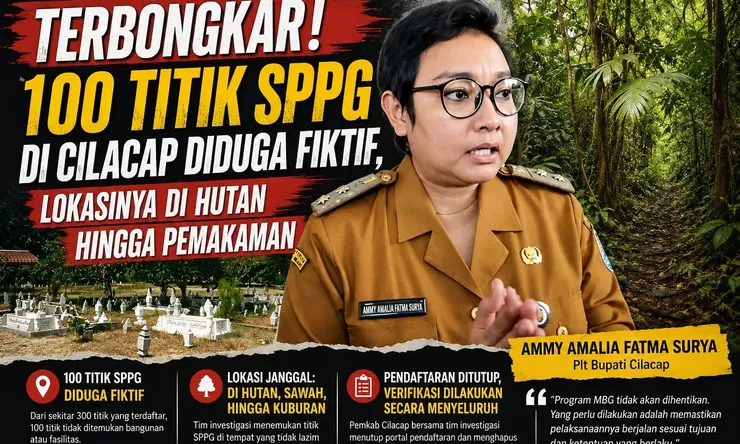 Terbongkar! 100 Titik SPPG di Cilacap Diduga Fiktif, Lokasinya di Hutan hingga Pemakaman