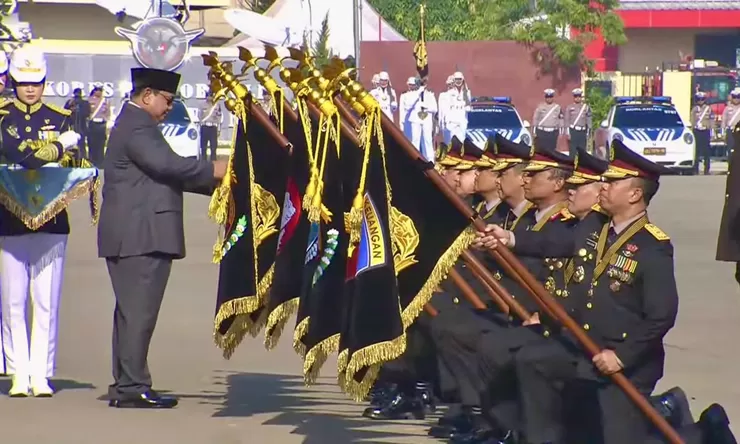 Presiden RI Prabowo Subianto Beri Nugraha Sakanti kepada Polda Riau, Kapolda: Penghargaan Ini Milik Seluruh Personel     