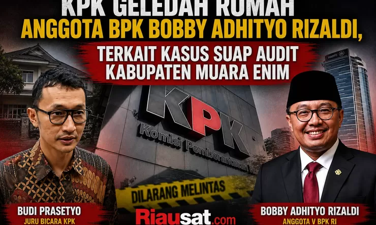 KPK Geledah Rumah Anggota BPK Bobby Rizaldi, Terkait Kasus Suap Audit Muara Enim