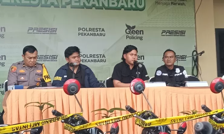 Ungkap 2 Kelompok Curanmor, Polresta Pekanbaru Bekuk 11 Tersangka, Amankan 22 Sepeda Motor Curian