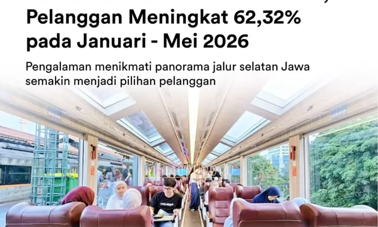 Pelanggan Kereta Wisata Panoramic Naik 60-an Persen