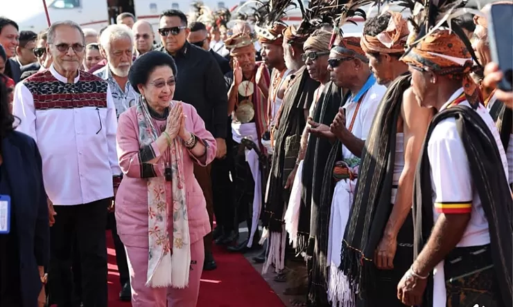 Tiba di Dili Timor Leste, Megawati Soekarnoputri Disambut Meriah 