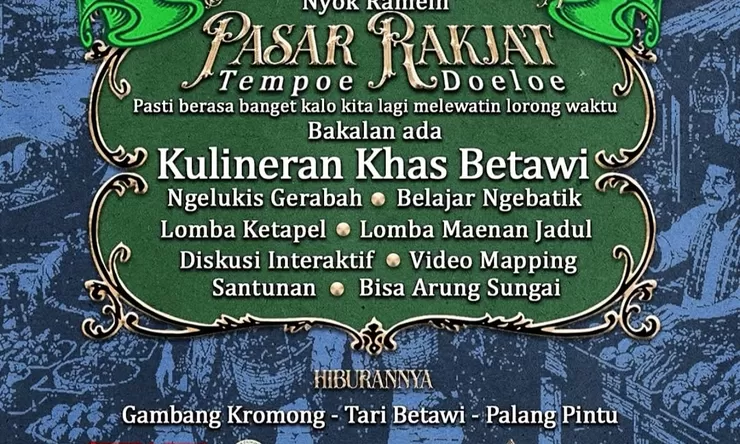 Festival Ciliwung Diramaikan Pasar Rakjat Tempo Doeloe 25 Juli 2026