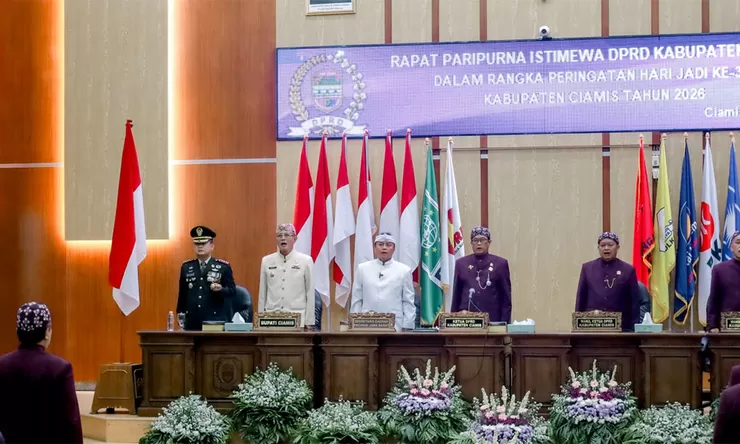 Hari Jadi Kabupaten Ciamis 2026 yang ke-384 Tahun, Ngarak Pataka hingga WTP 13 Kali Warnai Sidang Istimewa DPRD