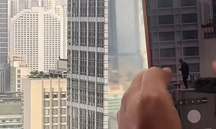 Viral Pria Berbaju Hitam di Rooftop Saat Demo Mahasiswa Bundaran HI, Warganet Ramai Berspekulasi