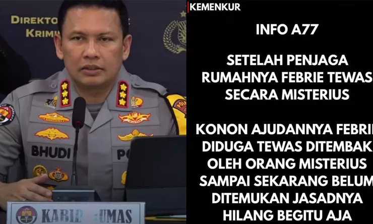Polisi Bantah Kabar Ajudan Febrie Adriansyah Tewas Ditembak, Hoaks Viral Berawal dari Unggahan Medsos