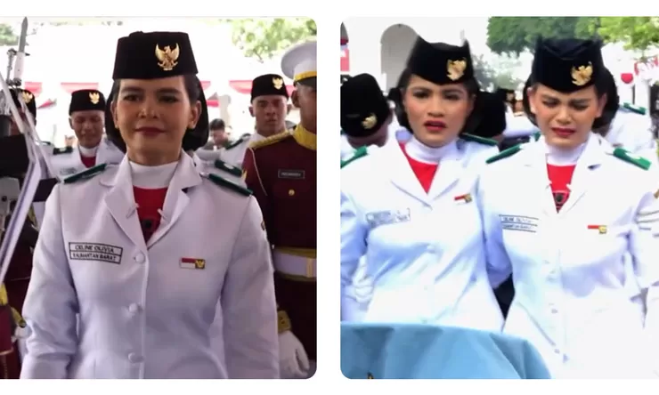 Tangis Celina Olivia Usai Bawa Baki Paskibraka HUT RI ke-81, Prabowo Ikut Terharu