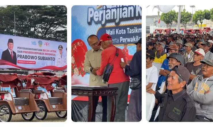 220 Becak Listrik untuk Lansia Kota Tasikmalaya Diserahkan, Viman Siapkan Dukungan bagi Penarik Becak