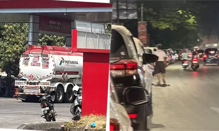 Miris, Antrean BBM di Makassar Tembus 9 Jam, Warga Datang Sejak Subuh hingga Siang Baru Bisa Isi Bensin