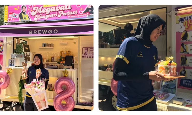 Jauh dari Keluarga, Megawati Hangestri Rayakan Ulang Tahun ke-27 di Korea dengan Food Truck Pink