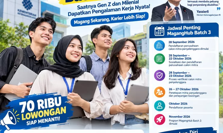 MagangHub Batch 3 Buka 70 Ribu Lowongan, Fresh Graduate Bersiap! Pendaftaran Peserta Segera Dibuka, Cek Tanggalnya