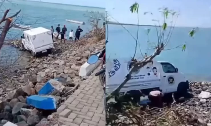 Terperosok ke Area Bibir Pantai, Kecelakaan Mobil MBG di Madura Mendadak Viral di Medsos