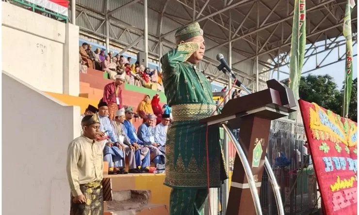 Kakan Kemenag Batam Hj. Budi Dermawan Pimpin Upacara Kemerdekaan RI di Sekupang