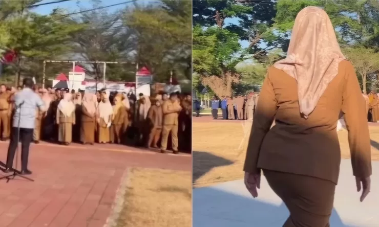 Detik-Detik Eks Kadishub Gowa Masuk Lapangan dan Teriak Minta Peserta Apel Bubar