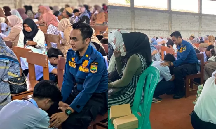 Harapan di balik rapor, kisah haru petugas Damkar dampingi siswa yatim piatu di Ciamis