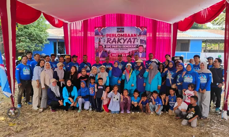Peringati HUT ke-81 RI dan HUT ke-25, Demokrat Subang gelar lomba rakyat bersama warga