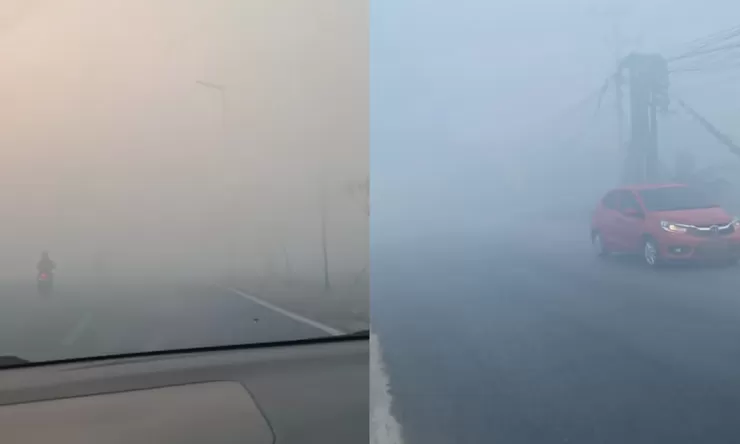 Kabut asap tebal kembali selimuti Banjarbaru Kalsel, warga keluhkan jarak pandang hanya 10 meter