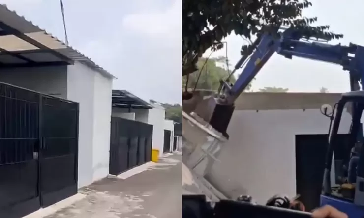 Klaster rumah mewah Lapas Cibinong dibongkar, terkuak bangunan tak berizin