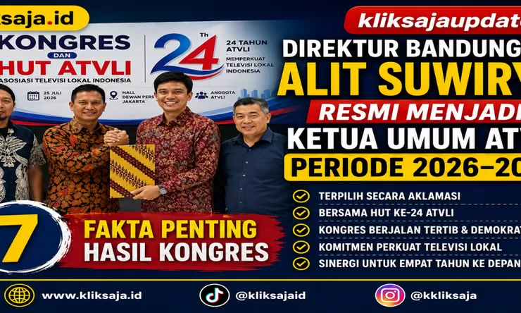 Direktur Bandung TV Alit Suwirya Resmi Menjadi Ketua Umum ATVLI Periode 2026–2030, Simak 7 Fakta Penting Hasil Kongres