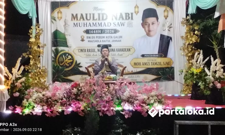 Peringatan Maulid Nabi, Ajang Silaturahmi dan Pererat Ukhuwah Warga RW 09 Perum Kota Galuh