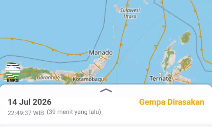 BMKG Pastikan Gempa Magnitudo 6,2 di Dekat Kepulauan Sangihe Tidak Berpotensi Tsunami