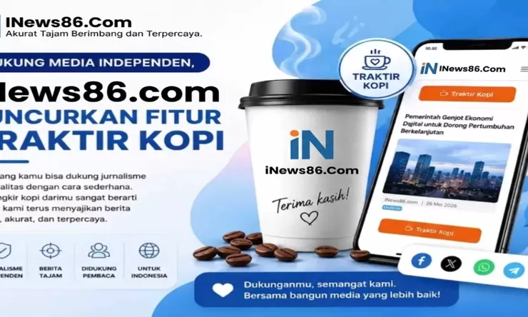 Inovasi Era Digital, iNews86.Com Rilis Fitur Traktir Kopi Dukung Jurnalisme
